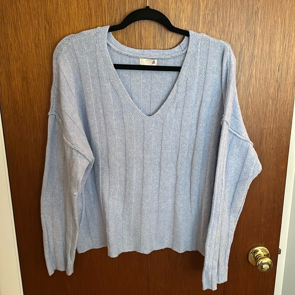 Light blue vneck sweater